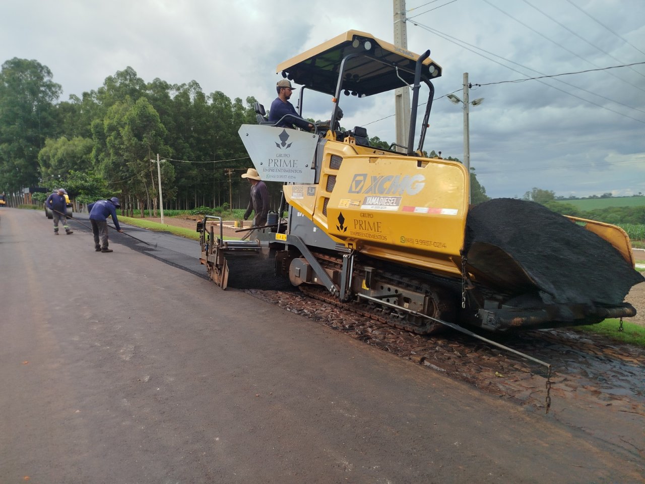 Obras de pavimentação no interior de Palotina Obras de pavimentação no interior de Palotina
