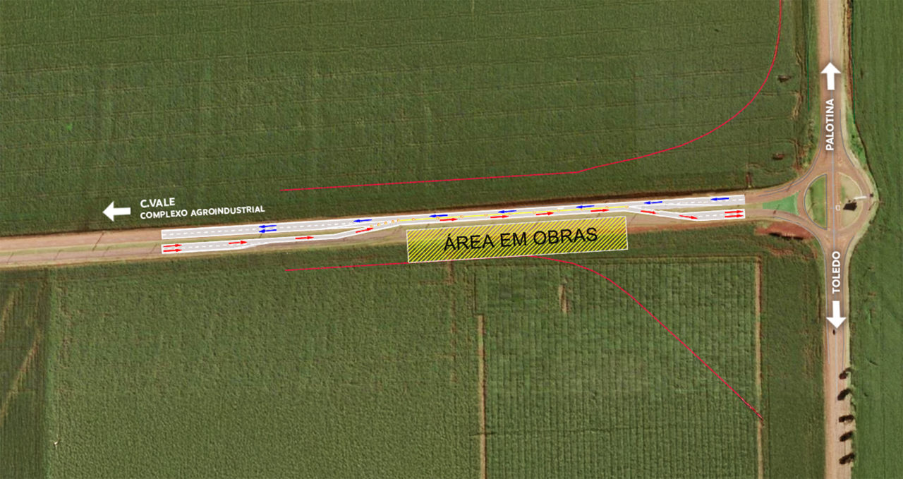 Mapa indica como será o desvio no trânsito a partir do dia 19 de julho
